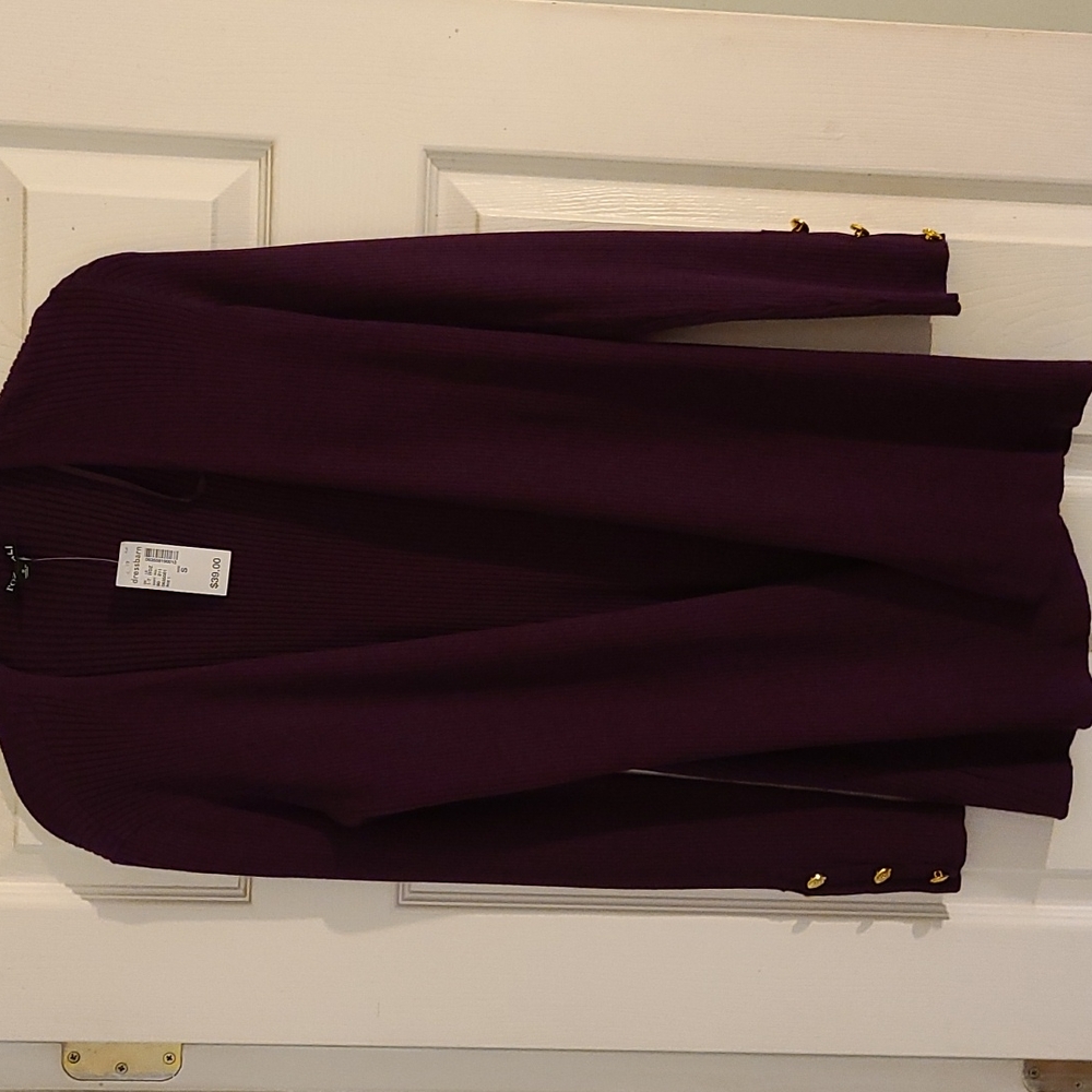 Purple cardigan